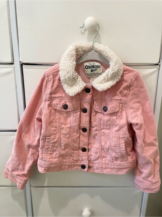 OshKosh B'gosh Other - OshKosh B'gosh Pink Corduroy Jacket with Cream Sherpa Collar